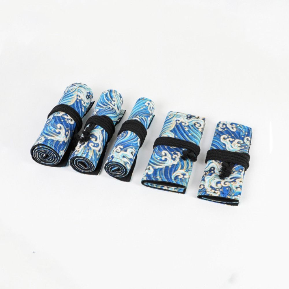 Pen Pouch Roll - Холщовая сумка-карандаш с 12/24/36/48/72 отверстиями, ручка,