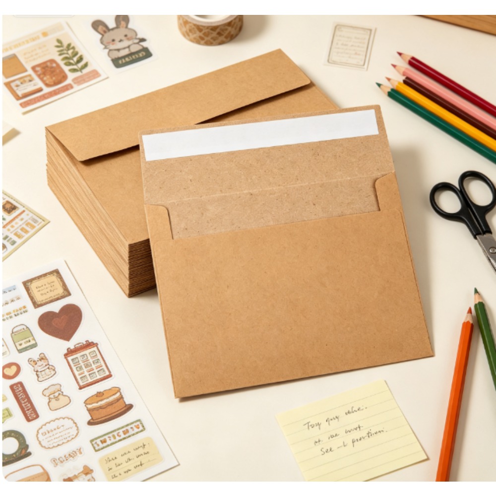 Letter Envelope Kraft - Набор из 50 конвертов из крафт-бумаги
