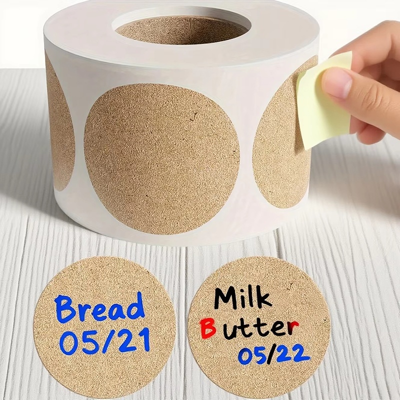 Letter Envelope Kraft - 1 рулон наклеек из крафт-бумаги, круглые
