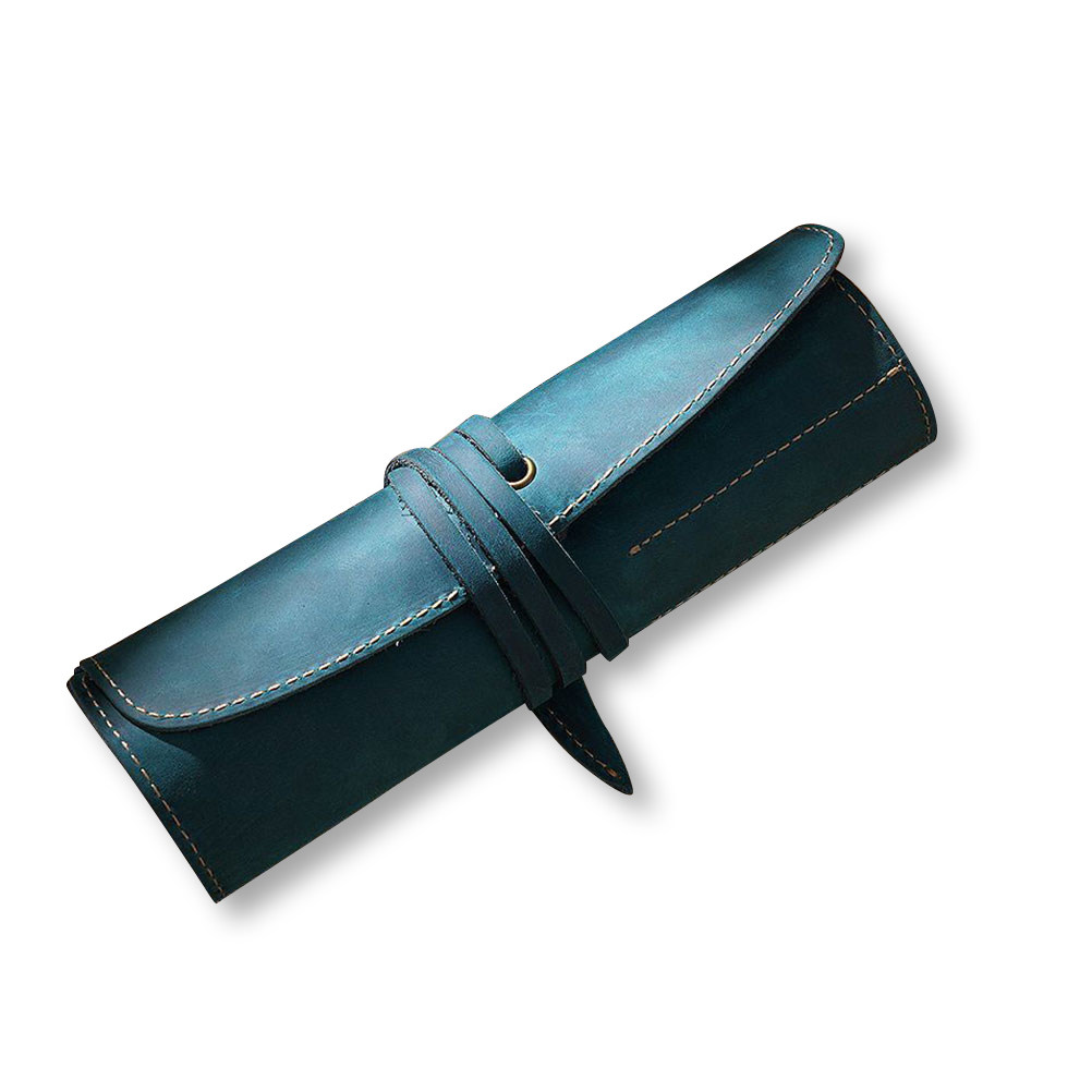 Винтажный синий чехол для руче – обзор и цена Pen Pouch Roll