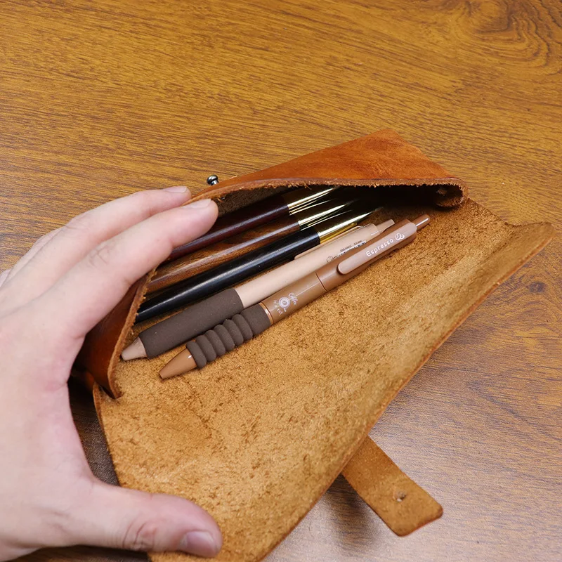 Ретро-футляр для ручек в корей – обзор и цена Tan Stationery & Office Supply