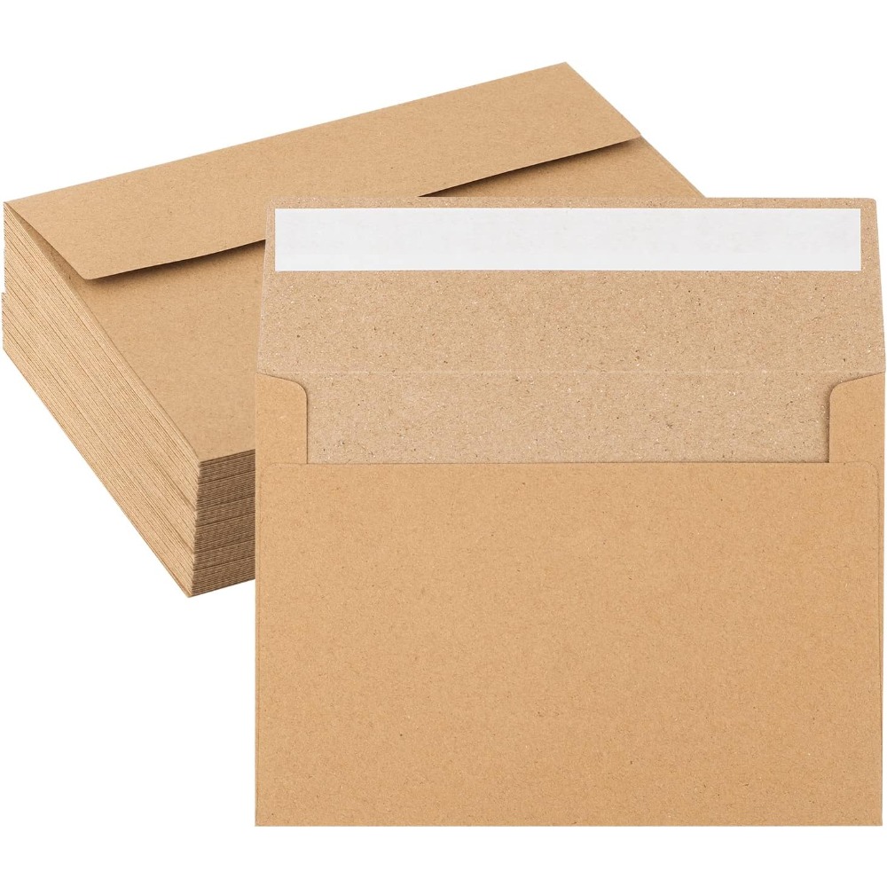 Набор из 50 конвертов из крафт – обзор и цена Letter Envelope Kraft