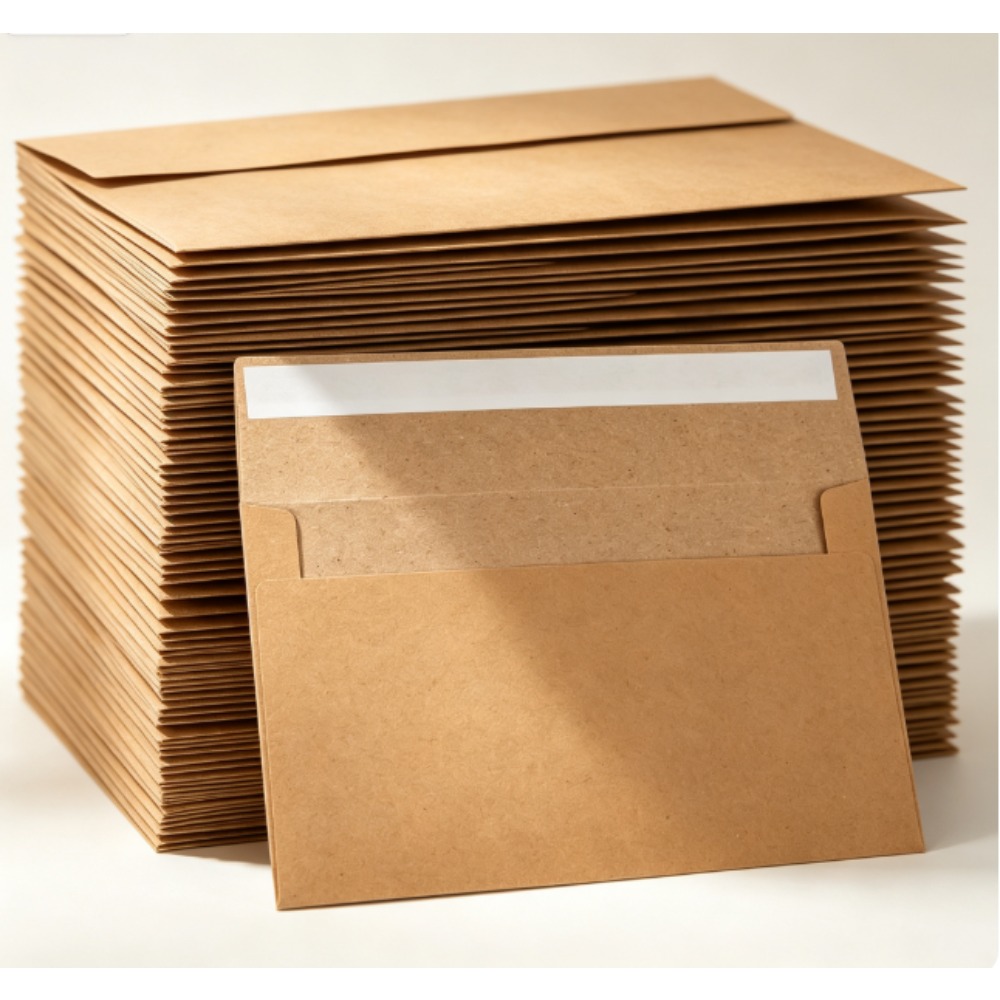 Набор из 50 конвертов из крафт – обзор и цена Letter Envelope Kraft