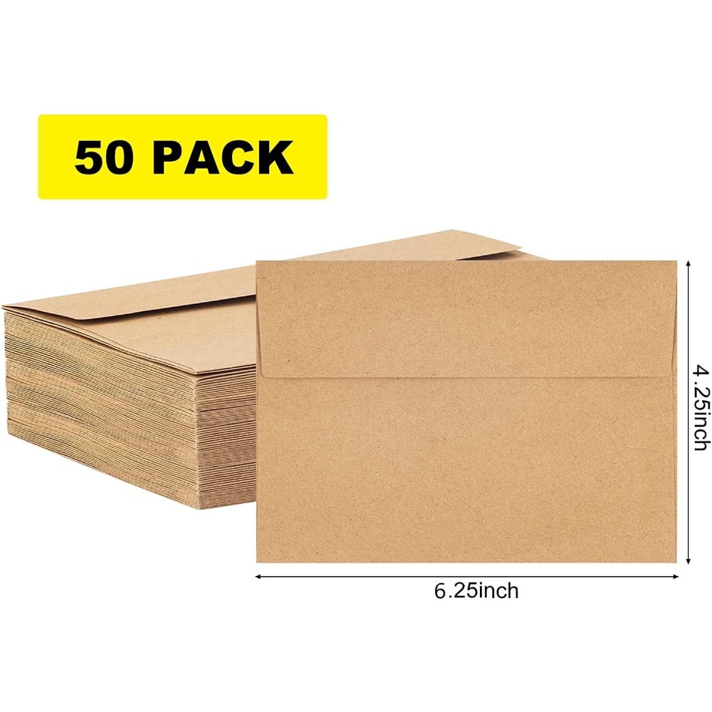Набор из 50 конвертов из крафт – обзор и цена Letter Envelope Kraft