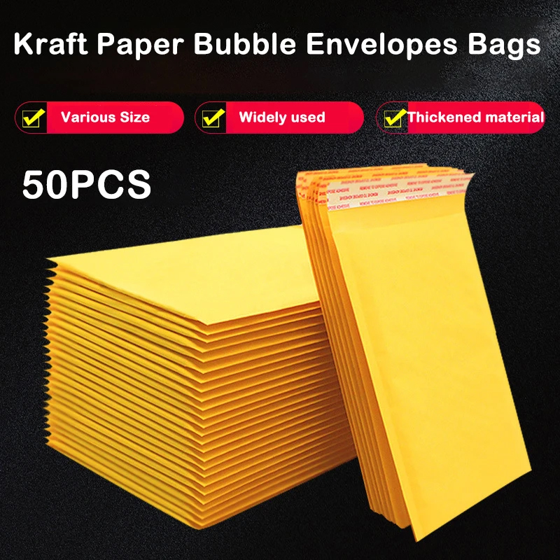 50 шт., крафт-бумага, пузырько – обзор и цена Letter Envelope Kraft