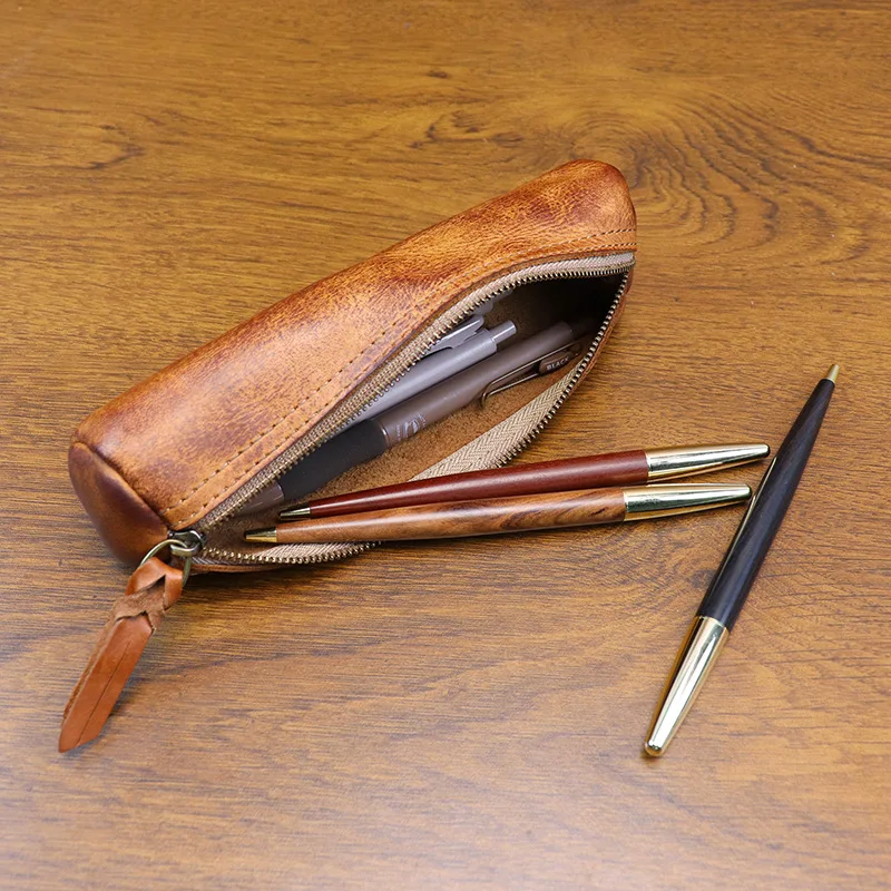 Кожаный пенал из растительно-д – обзор и цена Tan Stationery & Office Supply