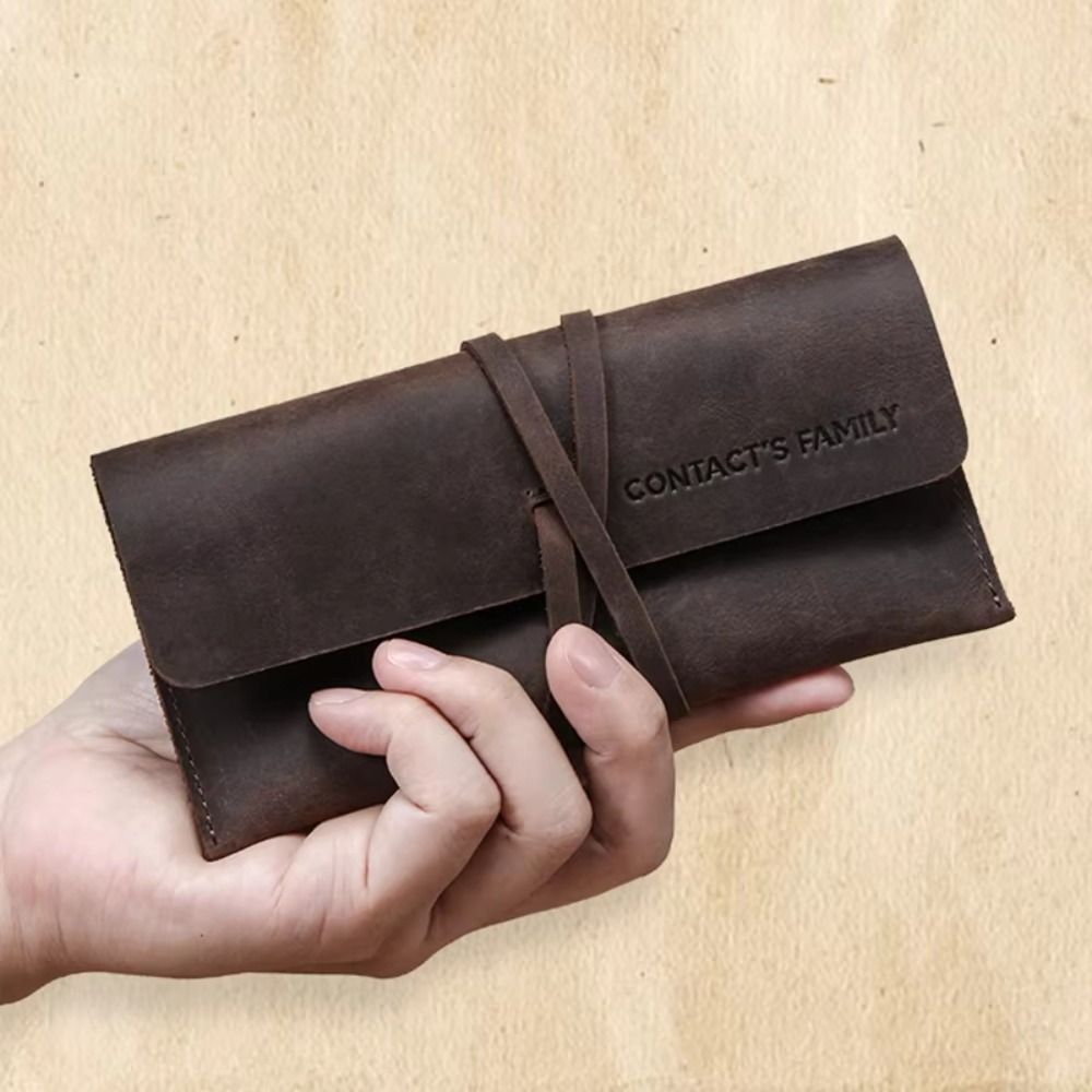 Ретро-кожаный пенал с ремешком – обзор и цена Pen Pouch Roll
